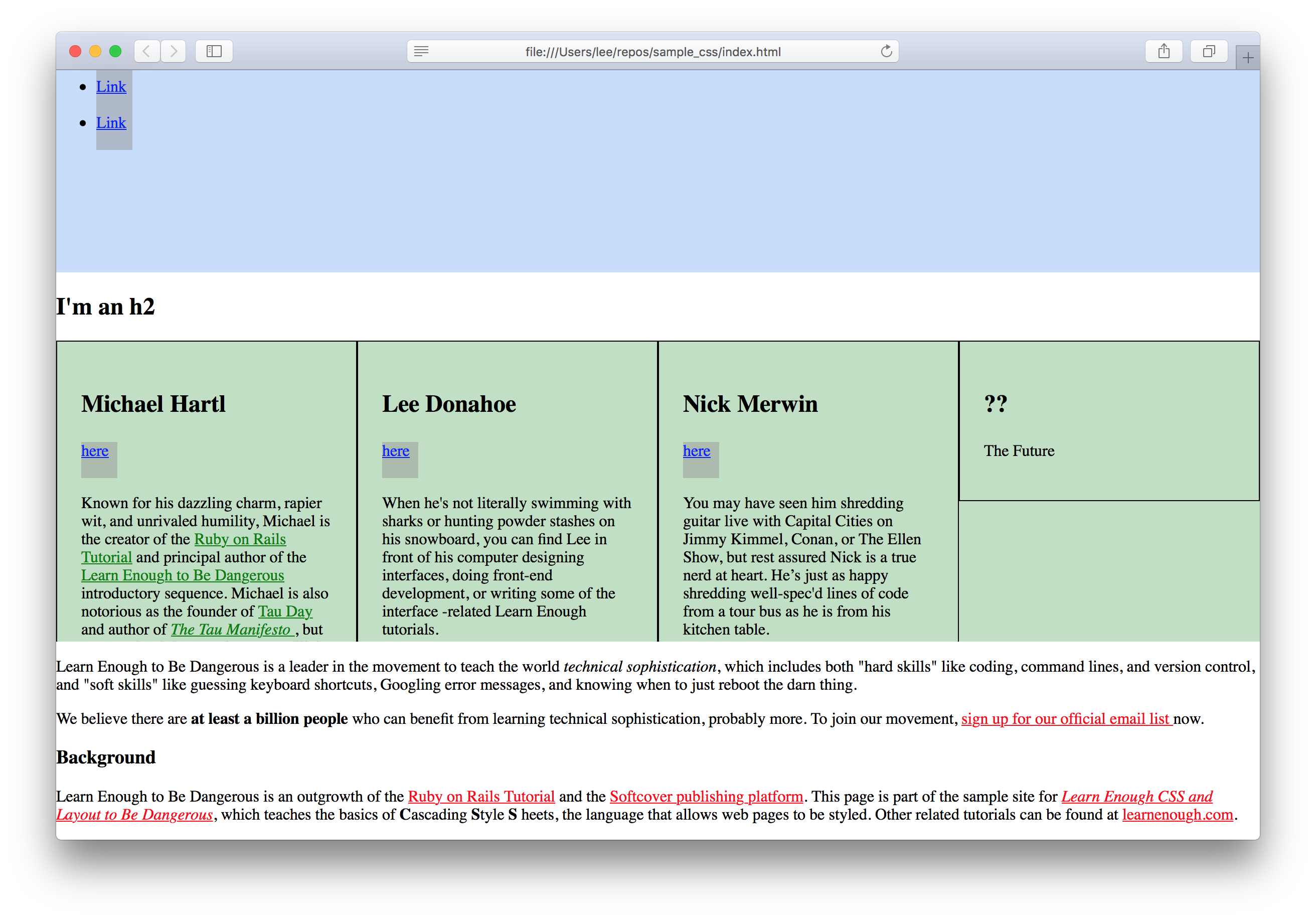 Learn Enough Css Layout To Be Dangerous Learn Enough To