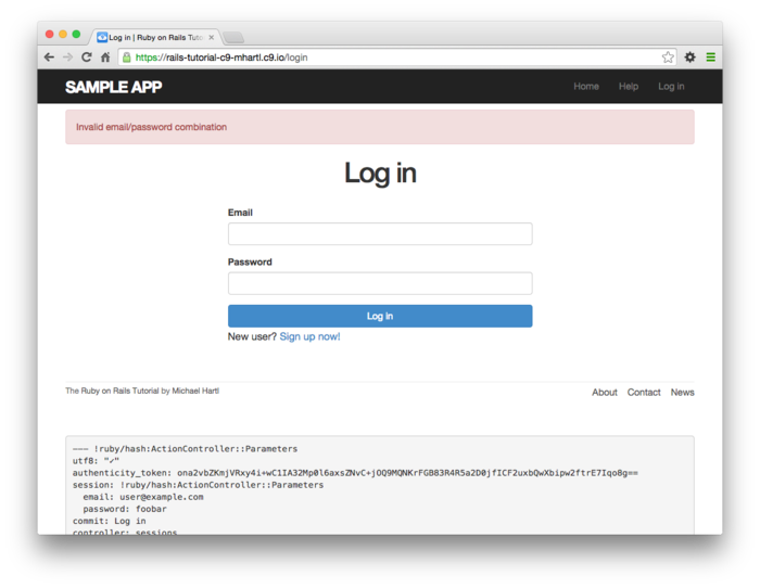 Chapter 8 Log In Log Out Ruby On Rails Tutorial 3rd Ed Softcover Io