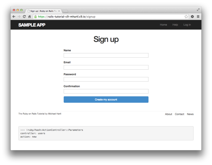 chapter 7 sign up ruby on rails tutorial rails 5 softcover io form for